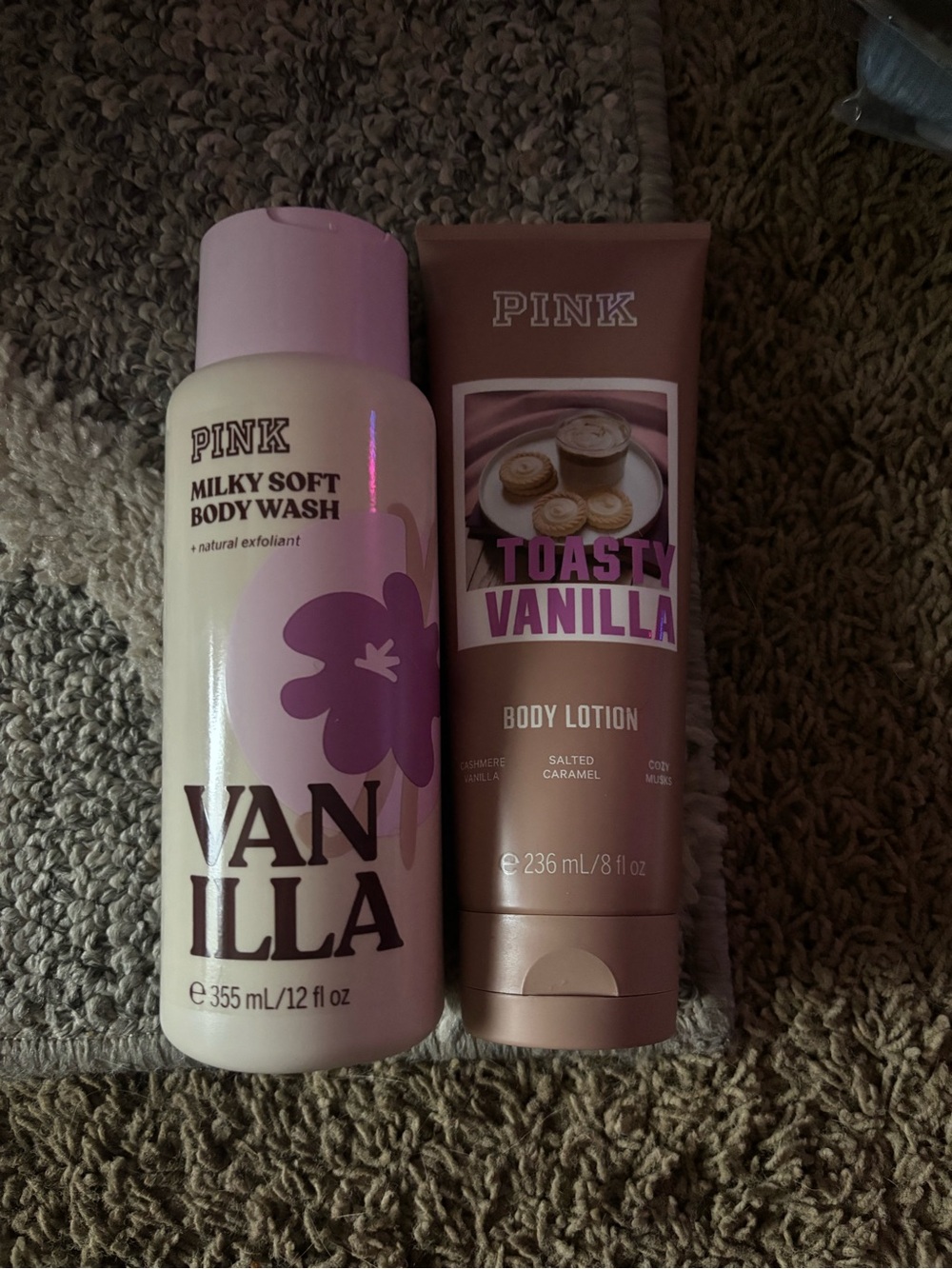 PINK Victoria's Secret Vanilla Milky Soft Body Wash and lotion
